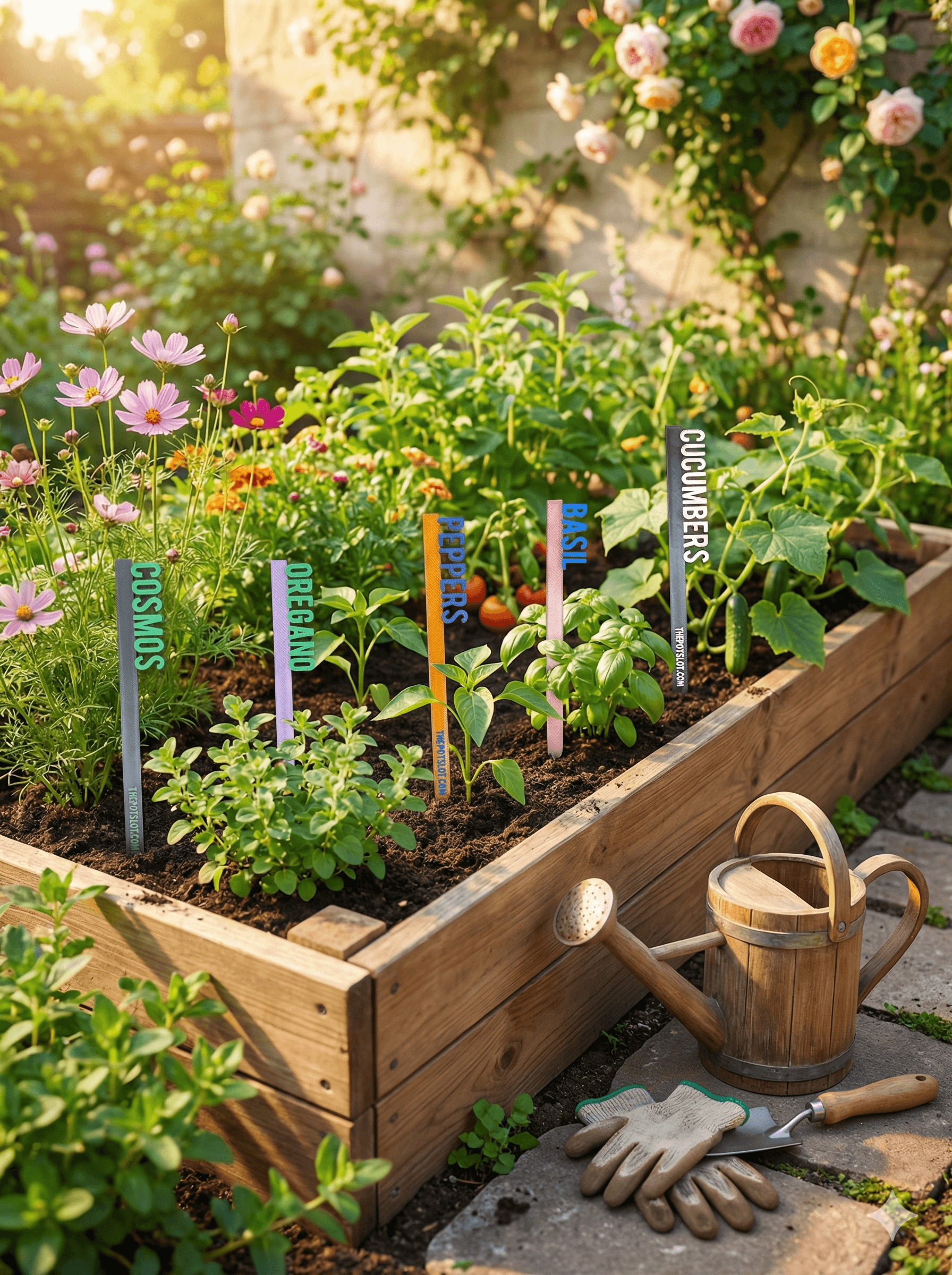 3D printed garden picks for herbs and vegetables